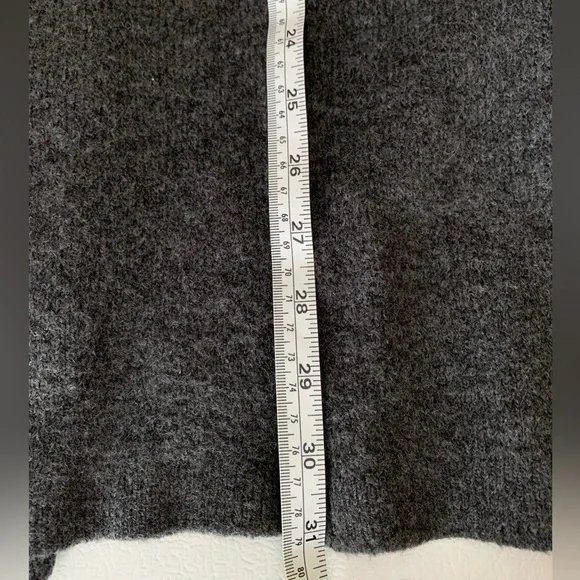 Old Navy Cardigan Open Front Dark Gray with Aztec Trim Detail Pockets Medium - Picture 11 of 13